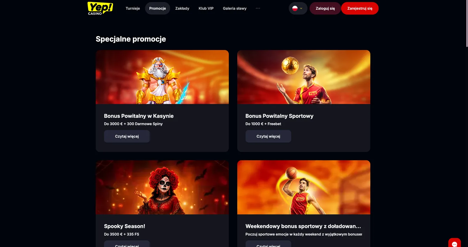 Przegląd aktualnych promocji kasynowych i ofert bukmacherskich na platformie Yep! Casino
